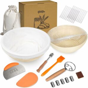 GleeNflux 9-Inch Banneton Proofing Basket (2-Pack) product image