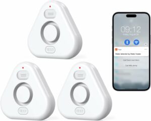 MOXIV Water Leak Detector with 120dB Alarm (3-Pack)
