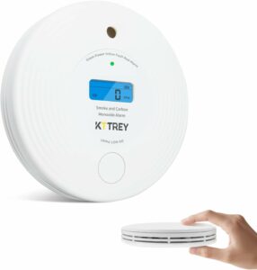 Kttrey 10-Year Battery Smoke & CO Detector with Digital Display
