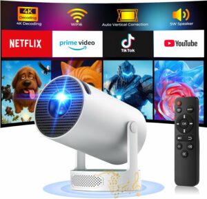 HOTPEAK PR08 4K Mini Projector with Wi-Fi and Bluetooth