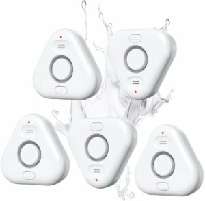 STECHRO Water Leak Detector 5-Pack with Adjustable Alarm