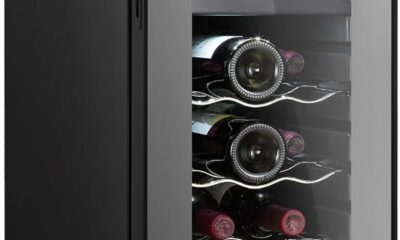 NutriChef 18-Bottle Dual-Zone Wine Cooler product image