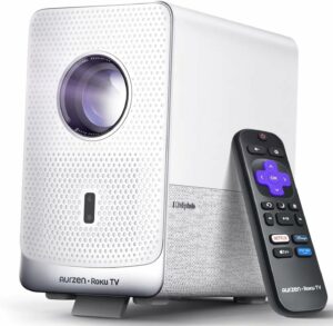 Aurzen D1R Cube 1080p Smart Projector with Roku