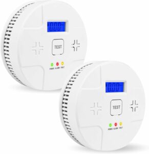 ANTERCITE Smoke & CO Detector with Digital Display (2-Pack)