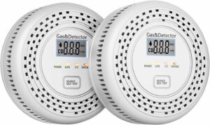 Soewolit Smoke and Carbon Monoxide Detector Combo with Display (2-Pack)