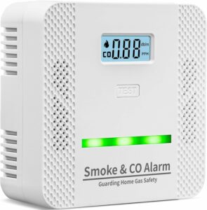 HuiDeonne Smoke and Carbon Monoxide Detector with LCD Display