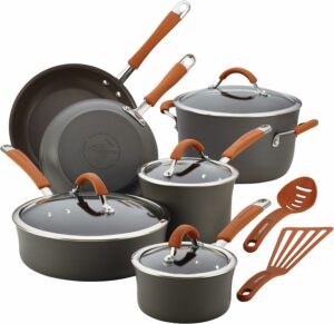 Rachael Ray Cucina Hard Anodized Nonstick Cookware Set (12-Piece)