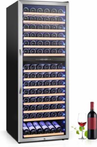 Velivi 24-Inch Dual-Zone Wine Cooler 154-Bottle