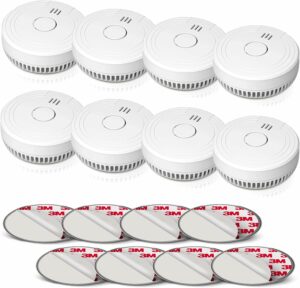 Ecoey FJ136GB Photoelectric Smoke Alarm (8-Pack)