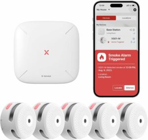 X-Sense FS51 Wi-Fi Smoke Detector with Base Station (5-Pack)