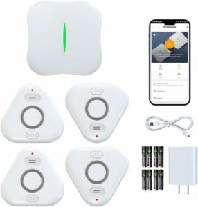 STECHRO Smart Water Leak Detector with 4 Sensors & Wi-Fi Gateway