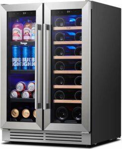 Yeego 24-Inch Dual Zone Wine Cooler (60 Cans, 20 Bottles)