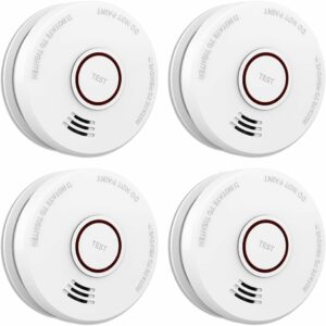 LSHOME Photoelectric Smoke Detector (4-Pack)