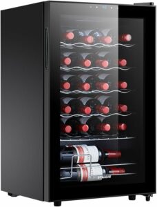 STAIGIS 24-Bottle Wine Cooler 2.4 Cu.Ft Freestanding Refrigerator