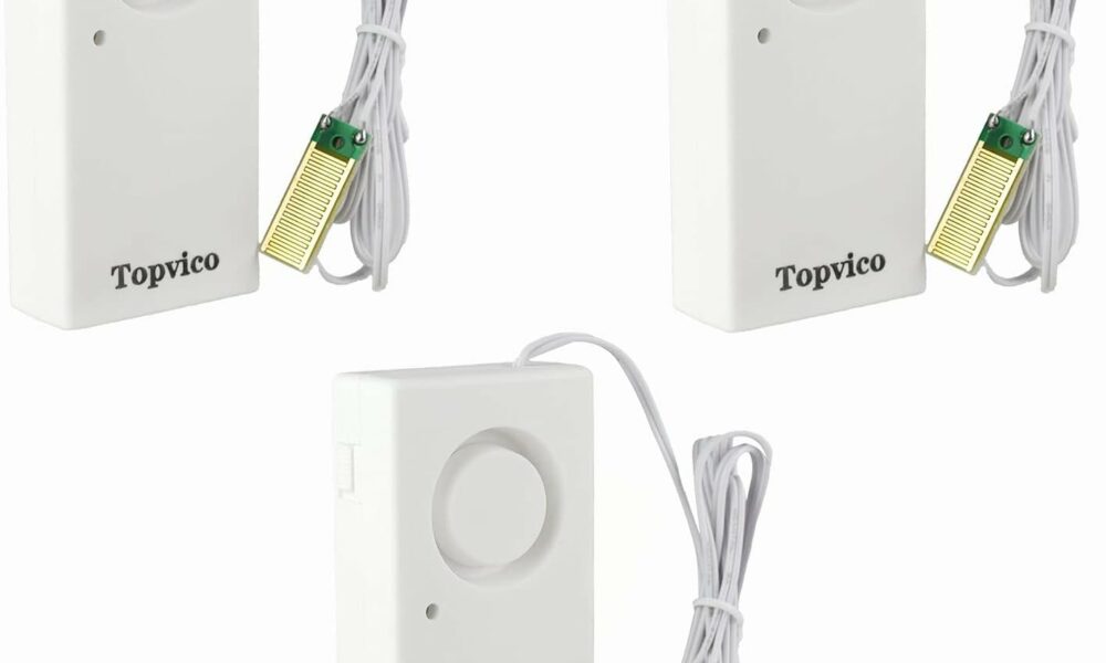 Topvico Water Leak Sensor Detector 120dB Alarm (3-Pack) product image