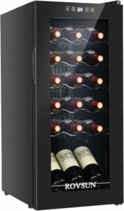 ROVSUN 18-Bottle Wine Cooler with Digital Temperature Control