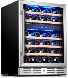 Kalamera 24-Inch 37-Bottle Wine Cooler Dual Zone