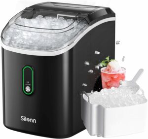 Silonn Nugget Ice Maker 33lbs Countertop Ice Machine