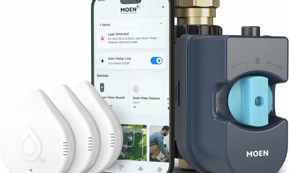 Moen Flo 900-006 Smart Water Shutoff with 920-005 Detectors (3-Pack) product image