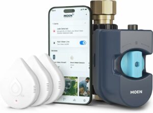 Moen Flo 900-006 Smart Water Shutoff with 920-005 Detectors (3-Pack)