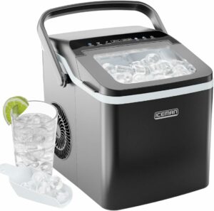 Iceman Dual-Size Ice Maker 22lbs/24hrs Countertop Ice Machine