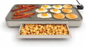 BELLA Electric Griddle 1500W with Warming Tray