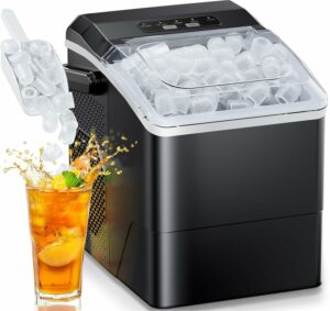 HOMEZAY Portable Ice Maker 26-lb per Day Countertop Ice Machine