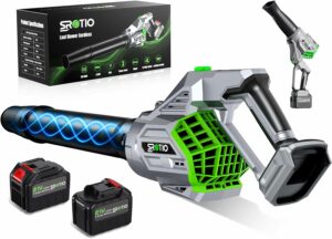 SROTIO 950,000 RPM Cordless Leaf Blower with 2 Batteries