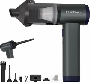 MGVK Cordless Handheld Vacuum 22KPa 6000mAh (2-in-1 Suction/Blow)