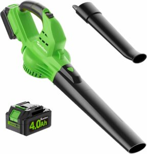 sunchers 20V Cordless Leaf Blower with 4.0Ah Battery, 135MPH 170CFM