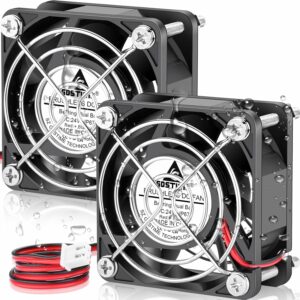 GDSTIME 60mm 24V DC Fan IP67 Waterproof (2-Pack)