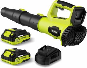 LEAPUL 21V Cordless Leaf Blower with 2.0Ah Battery & Fast Charger