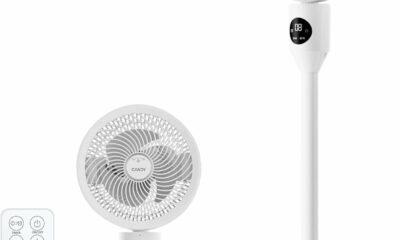 Candy Pedestal Fan with Remote, 8 Speeds, 90° Oscillation, 12H Timer product image
