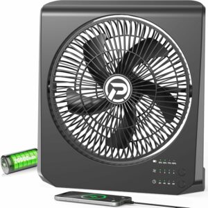 Cmyfato 10-Inch Rechargeable Box Fan with 55-Hour Battery