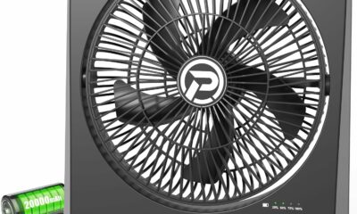 Cmyfato 10-Inch Rechargeable Box Fan with 55-Hour Battery product image