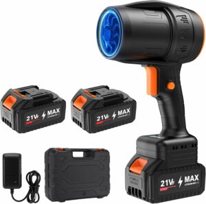 GUPOQIGU Cordless Leaf Blower with 2×4.0Ah Batteries