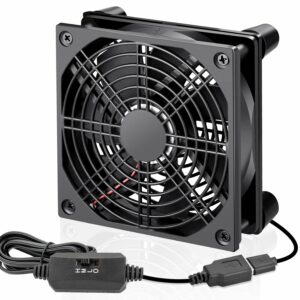 WDERAIR 120mm USB Cooling Fan with Speed Controller