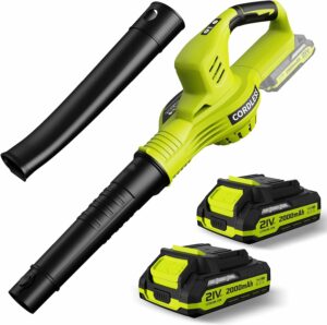 LAZYBOI 21V Cordless Leaf Blower with 2.0Ah Battery (2-Pack)