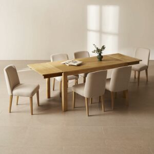 mopio Logan 7-Piece Extendable Dining Table Set (6 Chairs)