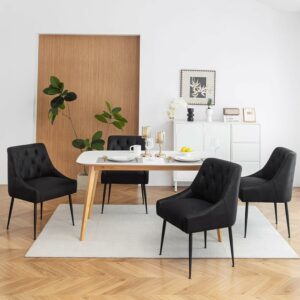 LONXIU Modern Dining Chairs Set of 4 with Cushions