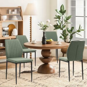 BRTHORY Upholstered Dining Chairs Set of 4 with Metal Legs