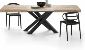 Mobili Fiver Emma 63-94.5 x 35.4-Inch Extendable Dining Table