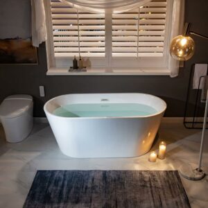 WOODBRIDGE B0014 59-Inch Acrylic Freestanding Soaking Tub