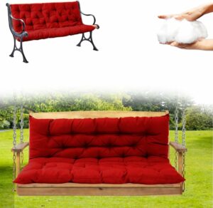 VKETU 60x40-Inch Porch Swing Cushion (Crimson)