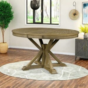 LUMISOL 42-54in Extendable Dining Table with Removable Leaf