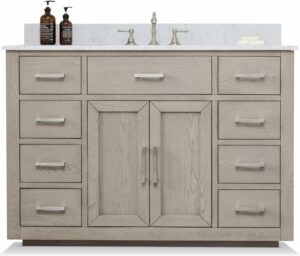 UrbanFurnishing.net Grace 48-Inch Bathroom Vanity with Carrara White Top