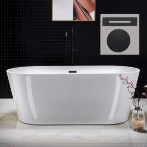 WOODBRIDGE B0013 67-Inch Acrylic Freestanding Bathtub