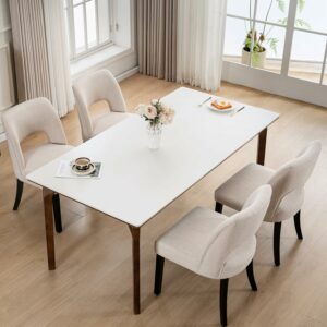 VKNOW Fabric Upholstered Dining Chairs (Set of 4)