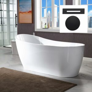 WOODBRIDGE B0001 67-Inch Acrylic Freestanding Bathtub