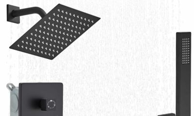 YCAIKOI Shower System with Diverter, Handheld Spray, and 12-Inch Ceiling Mount Shower Head product image